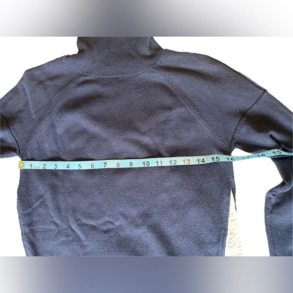KF/KaufmanFranco navy knit inset sweater XS. NWOT - Picture 9 of 16